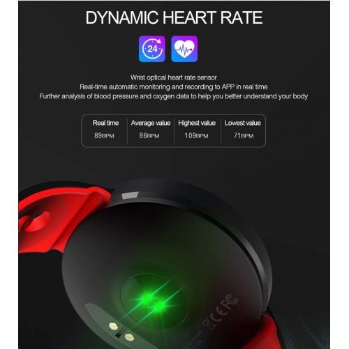  WETERS Fitness Tracker Activity Tracker Watch Heart Rate Monitor Waterproof Bluetooth Counter Step Blood Pressure Metal Paint Dial Sports Bracelet