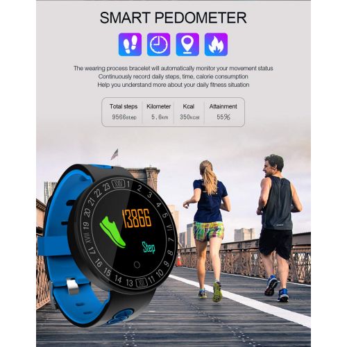  WETERS Fitness Tracker Activity Tracker Watch Heart Rate Monitor Waterproof Bluetooth Counter Step Blood Pressure Metal Paint Dial Sports Bracelet