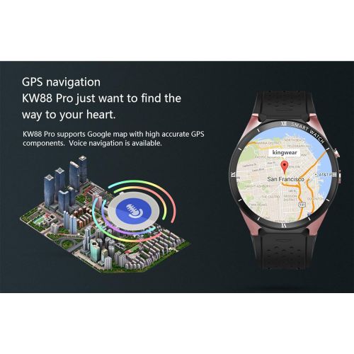  WETERS Fitness Tracker Activity Tracker Watch Heart Rate Monitor Waterproof 3G Card GPS Navigation WiFi Sports Bracelet