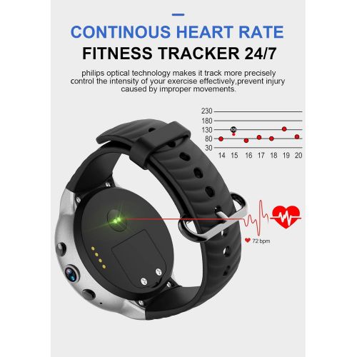  WETERS Fitness Tracker Activity Tracker Watch Heart Rate Monitor Waterproof Android 4G Card GPS+WiFi Sports Bracelet