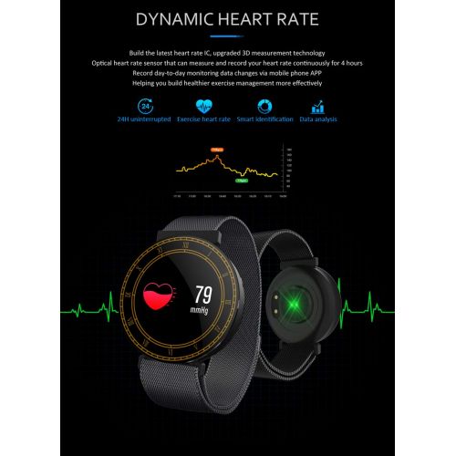  WETERS Fitness Tracker Activity Tracker Watch Heart Rate Monitor Waterproof Color Screen Support Information Push Sports Bracelet