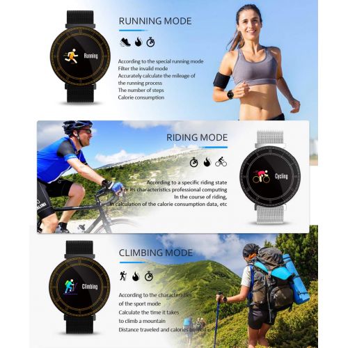  WETERS Fitness Tracker Activity Tracker Watch Heart Rate Monitor Waterproof Color Screen Support Information Push Sports Bracelet