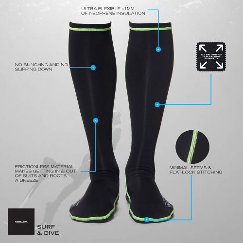  WETSOX Frictionless Suit & Boot Socks Slip Easily In & Out Of Gear (Insulted)