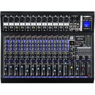 MX-120 Professional Mixer (12-Channel) for Recording DJ Stage Karaoke/W Graphic Equalizer and DSP Effector w/USB Drive for Recording Input, XLR Microphone Jack, 48V Power, RCA Output