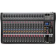 CK-160 Professional Mixer (16-Channel) for Recording DJ Stage Karaoke Music Application w/USB Drive BT