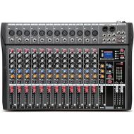 CK-120 Professional Mixer (12-Channel) for Recording DJ Stage Karaoke w/USB Drive BT