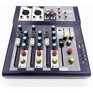 [아마존베스트]Weymic Professional Mixer | 4-Channel 2-Bus Mixer with USB disk Input 48V Phantom Power for Recording DJ Stage Karaoke Music Application