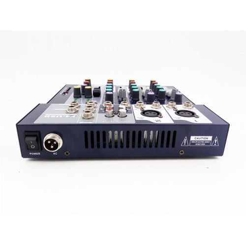  [아마존베스트]Weymic Professional Mixer | 4-Channel 2-Bus Mixer with USB disk Input 48V Phantom Power for Recording DJ Stage Karaoke Music Application