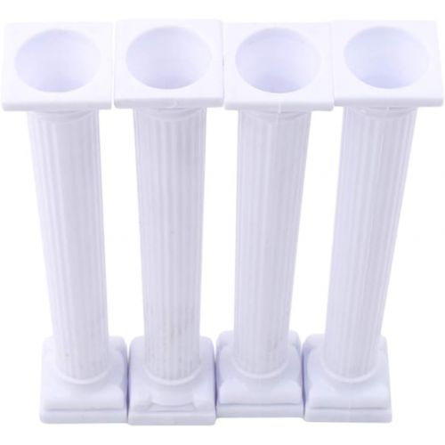  WElinks 12Pcs Grecian Pillars Cake Stand Support Plastic Cakes Fondant Holder Tools Valentines Day Cake Tier Separator Support Stand Decor Wedding Cake Stands Fondant Support Mold Cake Dec