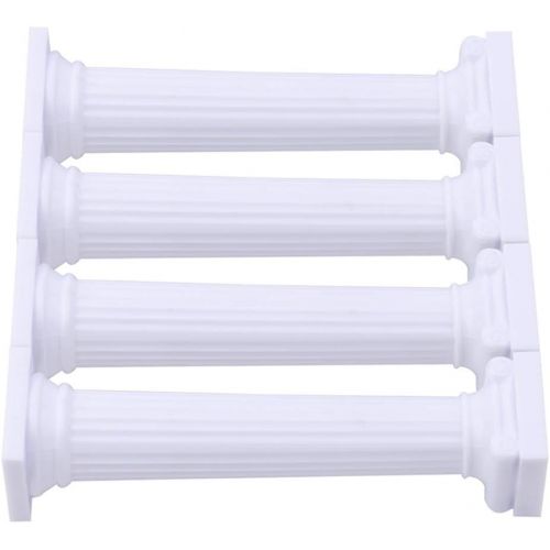  WElinks 12Pcs Grecian Pillars Cake Stand Support Plastic Cakes Fondant Holder Tools Valentines Day Cake Tier Separator Support Stand Decor Wedding Cake Stands Fondant Support Mold Cake Dec