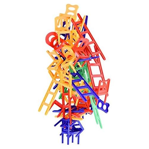  [아마존베스트]WEofferwhatYOUwant Chairs and Ladders Suspend Family Game - Stacking Balance Game. 44 Individual Pieces.