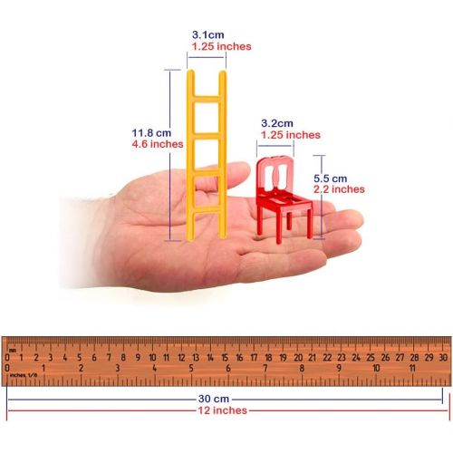  [아마존베스트]WEofferwhatYOUwant Chairs and Ladders Suspend Family Game - Stacking Balance Game. 44 Individual Pieces.