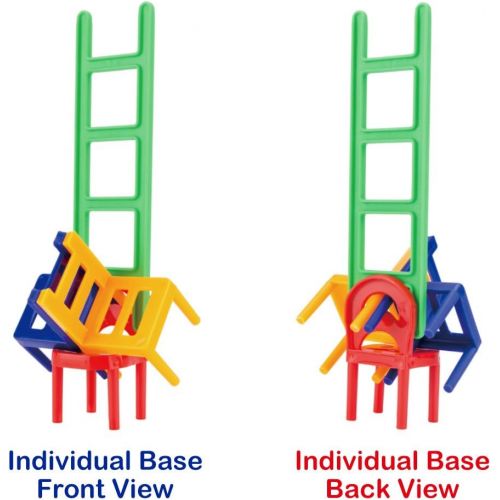  [아마존베스트]WEofferwhatYOUwant Chairs and Ladders Suspend Family Game - Stacking Balance Game. 44 Individual Pieces.