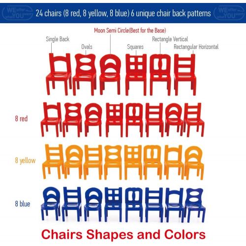  [아마존베스트]WEofferwhatYOUwant Chairs and Ladders Suspend Family Game - Stacking Balance Game. 44 Individual Pieces.