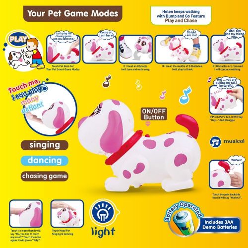  WEofferwhatYOUwant Electronic Pet Dog - Original Batteries Included Interactive Puppy Robot Helen Responds to Touch, Walking, Chasing and Fun Activities