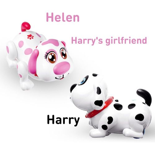  [아마존베스트]WEofferwhatYOUwant Electronic Pet Dog Harry. Batteries Included. Interactive Smart Puppy Toy Robot Responds to Touch, Walks, Barks, Sings, Dances, Chasing Fun Activities.