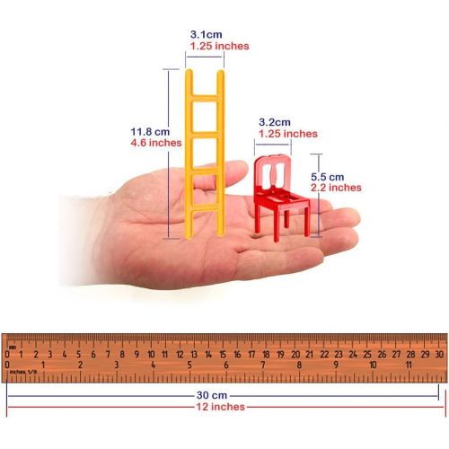  [아마존베스트]WEofferwhatYOUwant Chairs and Ladders Family Game - Stacking Balance Game. 44 Individual Pieces.