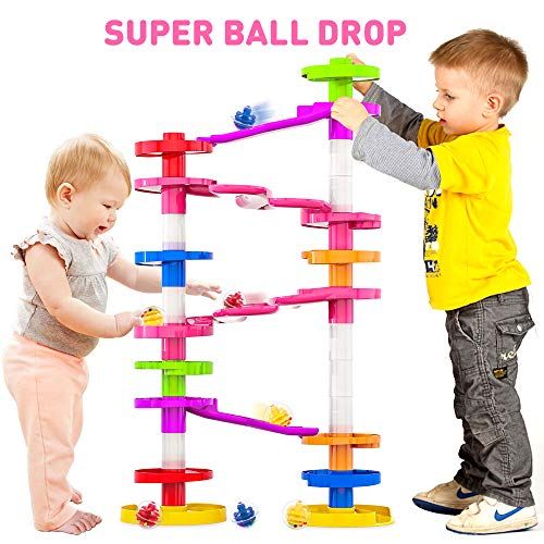  [아마존베스트]WEofferwhatYOUwant Super Ball Drop with Double Bridge and Spacers for High and More Stable Structures for Advanced Babies Toddlers and Preschool for Ages 10 Months to Adults