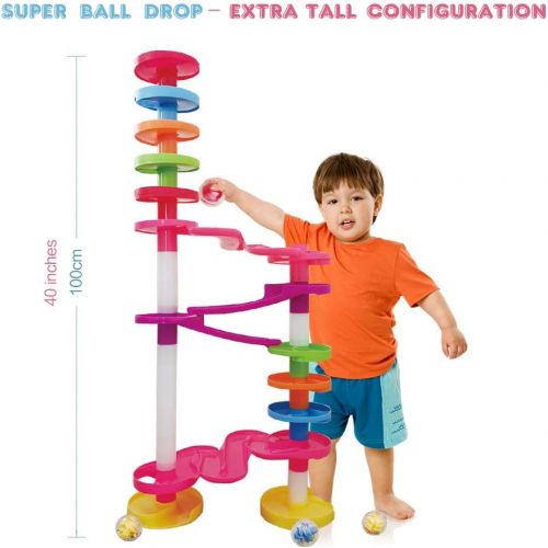  [아마존베스트]WEofferwhatYOUwant Super Ball Drop with Double Bridge and Spacers for High and More Stable Structures for Advanced Babies Toddlers and Preschool for Ages 10 Months to Adults