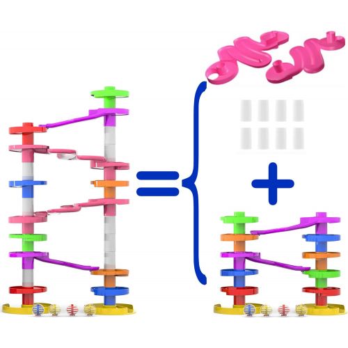  [아마존베스트]WEofferwhatYOUwant Super Ball Drop with Double Bridge and Spacers for High and More Stable Structures for Advanced Babies Toddlers and Preschool for Ages 10 Months to Adults