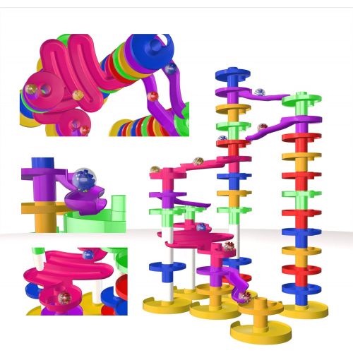  [아마존베스트]WEofferwhatYOUwant Super Ball Drop with Double Bridge and Spacers for High and More Stable Structures for Advanced Babies Toddlers and Preschool for Ages 10 Months to Adults