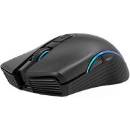 WFB Wireless Gaming Mouse Rechargeable Full Size Bluetooth Mice 2.4G with Nano USB Receiver,3 Adjustable DPI Levels,6 Buttons for Notebook,PC,Laptop,Computer,MacBook(Black)