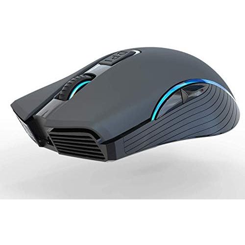  WFB Wireless Mouse Rechargeable Optical Mouse with USB Receiver Portable Gaming ,Office Mice 3 Adjustable DPI Levels,6 Buttons for PC,Laptop,Computer,Notebook,MacBook Black