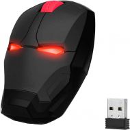 [아마존베스트]WFB Wireless Mouse Cool Gaming Mouse Ergonomic 2.4 G Portable Mobile Computer Click Silent Optical Mice with USB Receiver (Black)