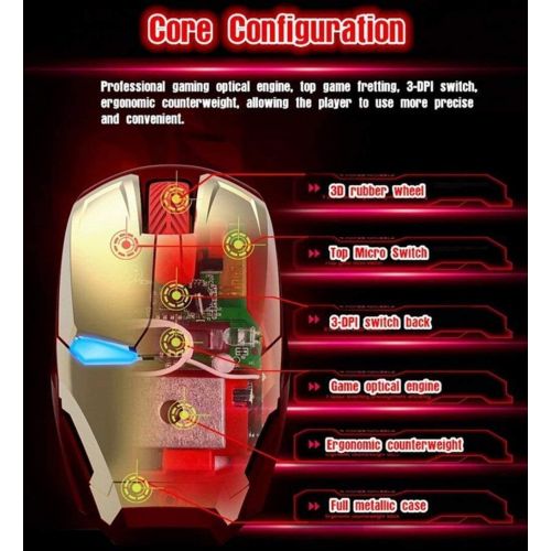  [아마존베스트]WFB Wireless Mouse Cool Gaming Mouse Ergonomic 2.4 G Portable Mobile Computer Click Silent Optical Mice with USB Receiver (Black)