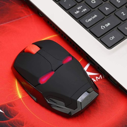  [아마존베스트]WFB Wireless Mouse Cool Gaming Mouse Ergonomic 2.4 G Portable Mobile Computer Click Silent Optical Mice with USB Receiver (Black)