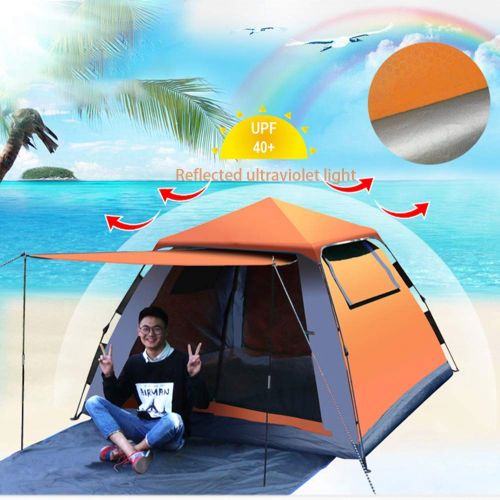  WFJM Pop Up Tent 3-4 Persons Instant Family Camping Tent Double Layer Waterproof Awning Camping for Hiking Backpacking Travel