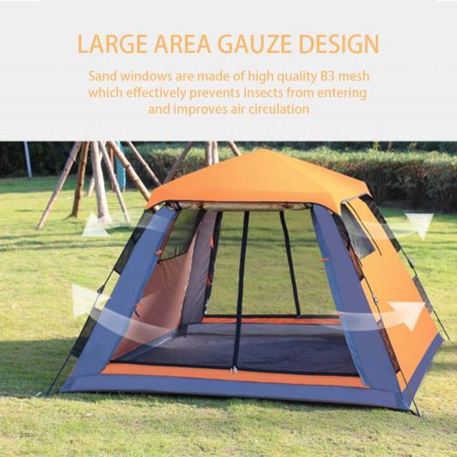  WFJM Pop Up Tent 3-4 Persons Instant Family Camping Tent Double Layer Waterproof Awning Camping for Hiking Backpacking Travel