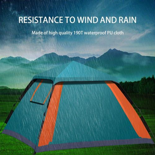  WFJM Pop Up Tent 3-4 Persons Instant Family Camping Tent Double Layer Waterproof Awning Camping for Hiking Backpacking Travel