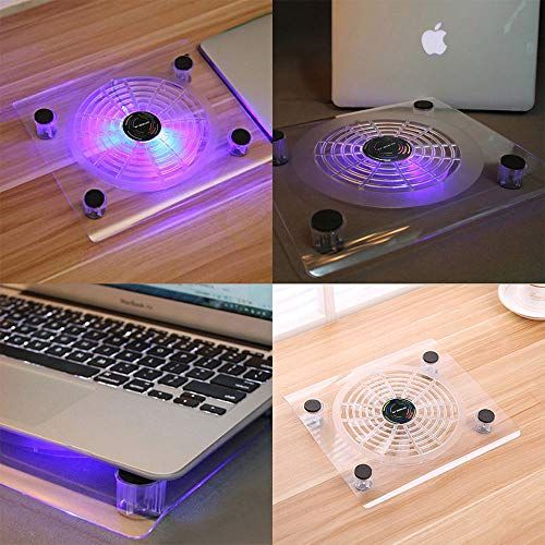  [아마존베스트]WFPOWER WF USB RGB LED Cooler Cooling Fan Stand, Multi-Color LED Light Cooler Pad Stand Accessories for PS4 Playstation 4 Pro, PS4 Slim, Xbox One X, Notebook, Laptop, Consoles