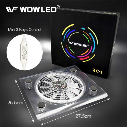  [아마존베스트]WFPOWER WF USB RGB LED Cooler Cooling Fan Stand, Multi-Color LED Light Cooler Pad Stand Accessories for PS4 Playstation 4 Pro, PS4 Slim, Xbox One X, Notebook, Laptop, Consoles