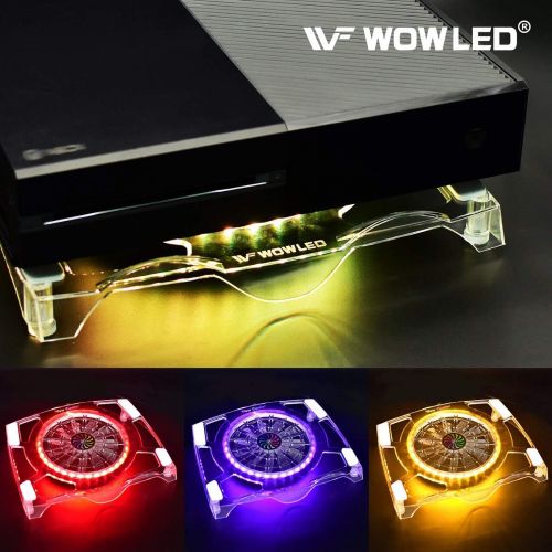  [아마존베스트]WFPOWER WF Cooling Fan for PS4, USB RGB LED Backlight, Multi-Color LED Light Cooler Stand, Gaming Mood Lights Pad, Compatible with Xbox, Playstation 4 Pro, PS4 Slim, Consoles, Notebook, La