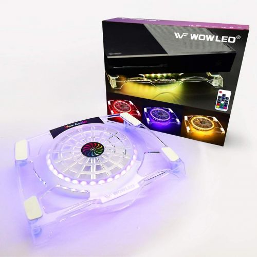  [아마존베스트]WFPOWER WF Cooling Fan with RGB LED Backlight, Multi-Color Gaming Mood LED Light Cooler Stand, RF Remote Control, Compatible with Xbox, PS4, Playstation 4 Pro, PS4 Slim, Consoles, Laptop,