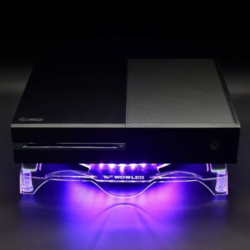  [아마존베스트]WFPOWER WF Cooling Fan with RGB LED Backlight, Multi-Color Gaming Mood LED Light Cooler Stand, RF Remote Control, Compatible with Xbox, PS4, Playstation 4 Pro, PS4 Slim, Consoles, Laptop,