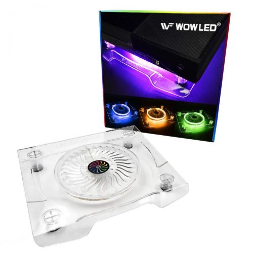  [아마존베스트]WFPOWER WF Upgrade USB RGB LED Cooler Cooling Fan Stand, Multi-Color LED Light Cooler Pad Stand Accessories for PS4 Playstation 4 Pro, PS4 Slim, Xbox One X, Notebook, Laptop, Consoles