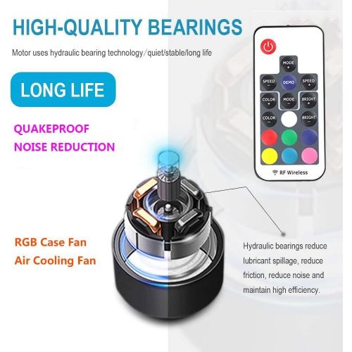  [아마존베스트]WFPOWER WF USB RGB LED Cooler Cooling Fan Stand, Wireless Remote Controller, Multi-Color LED Light Accessories for PS4 Playstation 4 Pro, PS4 Slim, Xbox One X, Notebook, Laptop, Gaming Con