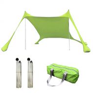 WFTD Pop Up Beach Tent Sun Shelter, UPF 50+ Sun Protection, Portable Beach Canopy with Storage Bag for Camping Trips, Fishing, Backyard Fun or Picnics, 210210170CM,Green