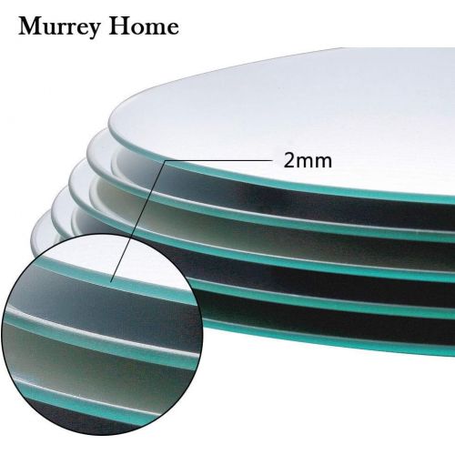  WGVI WGV Round Mirror Plate Sets Bulk 12 Diameter Frameless Sanded Egdes, Candle Tray Plate for Baby Shower, Home Event Party Wedding Table Centerpiece Wall Decor, 10 Pieces