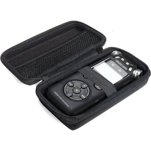  Professional Portable Recorder Case for Tascam DR-05, DR-40, DR-100MKII Music Recorder with mesh Pocket Cable, Outdoor Microphone Windscreen Muff, Elastic Strap, Strong and Light Weight Hard case