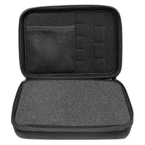 Professional Portable Recorder Case with DIY Foam Inlay for DR-05, DR-40, DR-22L, DR-100MKll, DR-1, Mini Tripod, Adapter, Mic Pop Windscreen, Smart Accessory Padding Solution for SD Cards, cabl