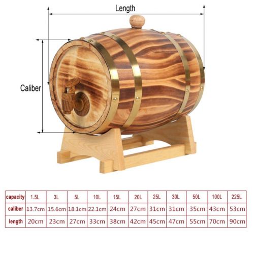  WHISKY 20 Liters Oak Storing Barrel Built-in Aluminum Foil Liner for Storing Your own Whiskey, Beer, Wine, Bourbon, Brandy, Hot Sauce & More 10L