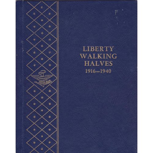  WHITMAN, BOOKSHELF 1916-1940 LIBERTY WALKING HALVES USED WHITMAN BOOKSHELF SERIES No 9423 COIN; ALBUM, BINDER, BOARD, CARD, COLLECTION, FOLDER, HOLDER, PAGE, PORTFOLIO, PUBLICATION, SET, VOLUME