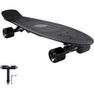 Skateboard for Adult/Kid Pro/Beginner - 27 Inch Cruiser Skateboard Complete for Cruising Commuting Rolling Around T-Tool Included