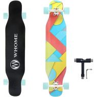 Longboard - 42 Inch Long Boards for Adults/Teenagers Girls/Kids Beginner/Pro Freestyle Dancing Longboards Skateboard with T-Tool