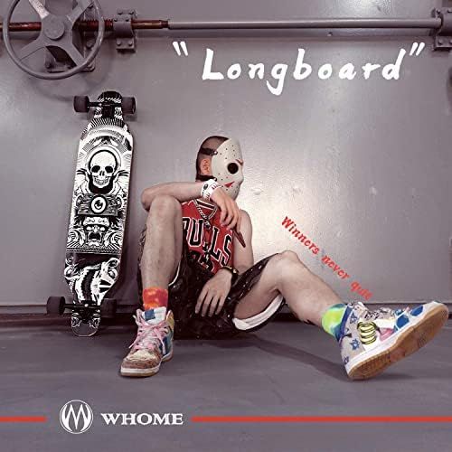  WHOME PRO Skateboard Complete for Adults and Beginners - 41 Inch Longboard for Hybrid Freestyle Carving Cruising 8 Layer Alpine Hard Rock Maple ABEC-9 Precision Bearings Includes T