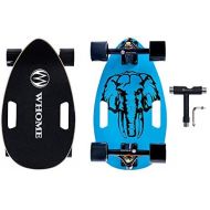 WHOME Pro Portable Skateboard for Adult Youth Kid and Beginner - 17 Mini Longboard Cruiser Skateboard Complete 7 Layer Alpine Hard Rock Maple Deck T-Tool Included